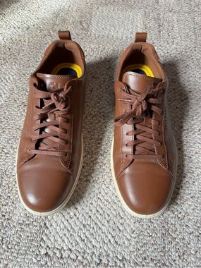 Cole Haan Grand+ Brown Leather Lace-Up Sneakers Men’s 9M